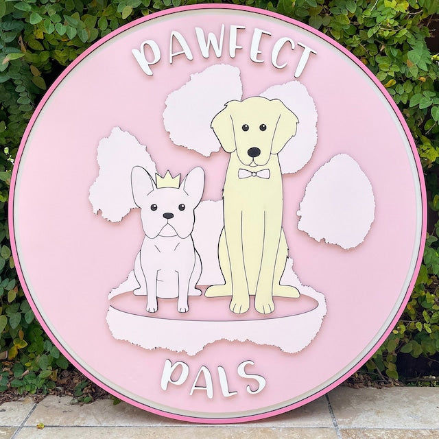 Customer photo review of Custom 3D Round Business Logo Wood Sign