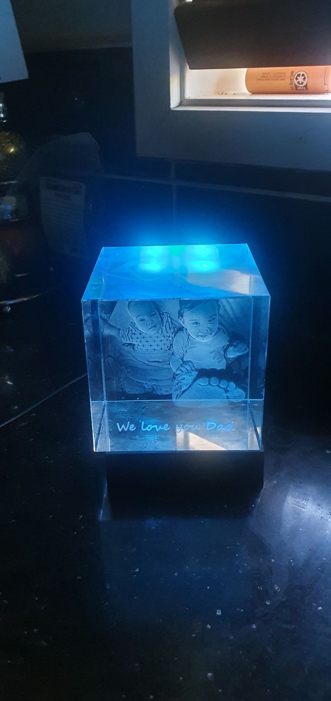 Customer photo review of Crystal Rectangle - 50mm x 100mm x 50mm