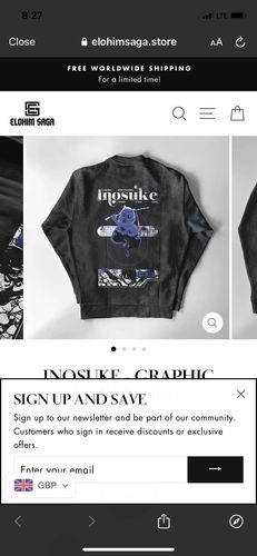 Customer photo review of Inosuke - Graphic Sweatshirt