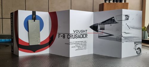 Customer photo review of F-8 CRUSADER French National Marine fuselage tags - Limited edition to 22 Garage Tags