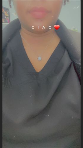 Customer photo review of Unbiological Sister | Love Knot Necklace