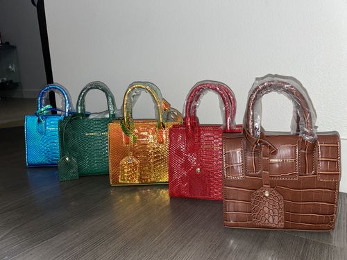 Customer photo review of Python mini bag (blue chrome)