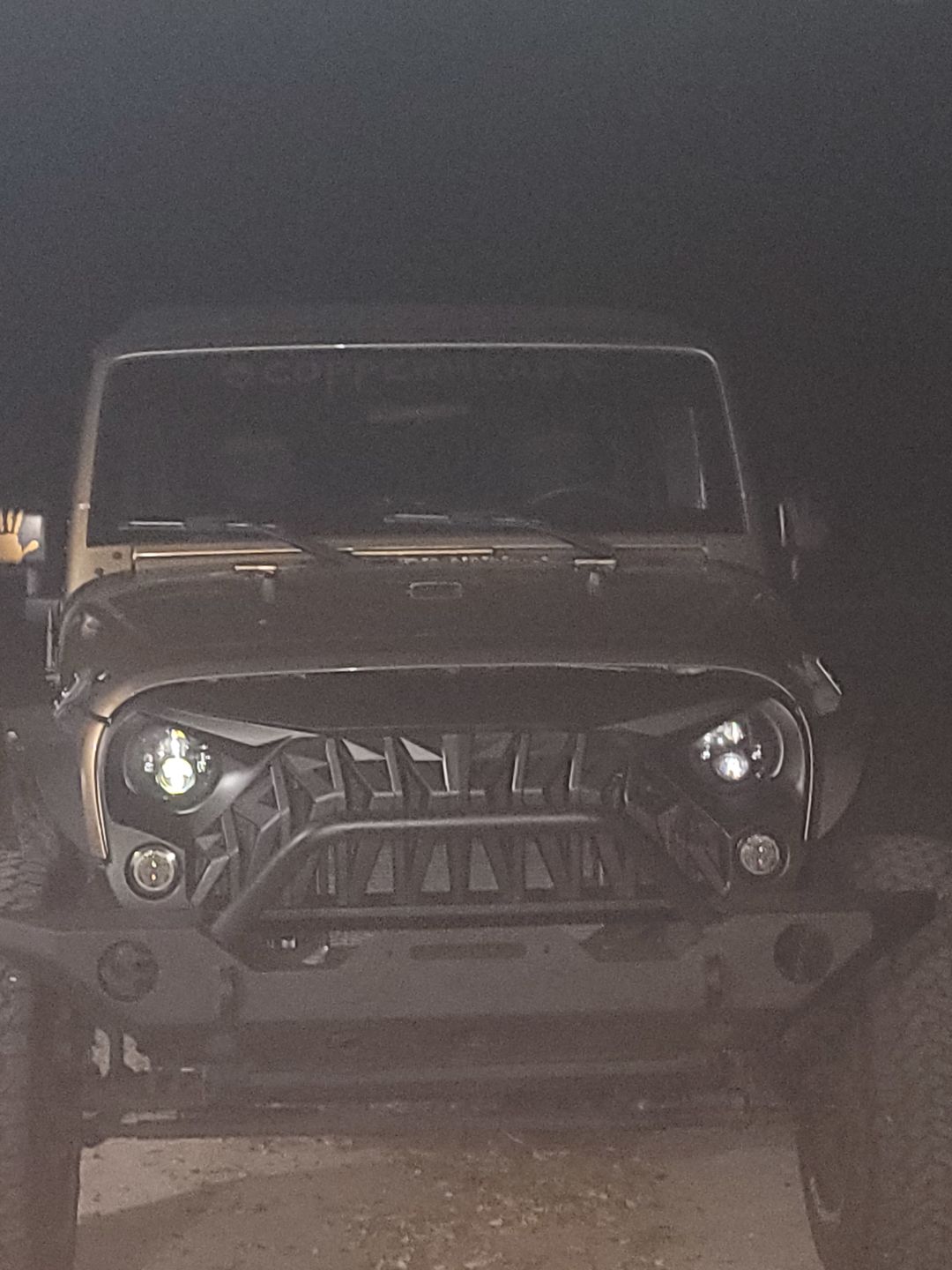 Customer photo review of Shark Grille - Matte Black for 07-18 Wrangler JK