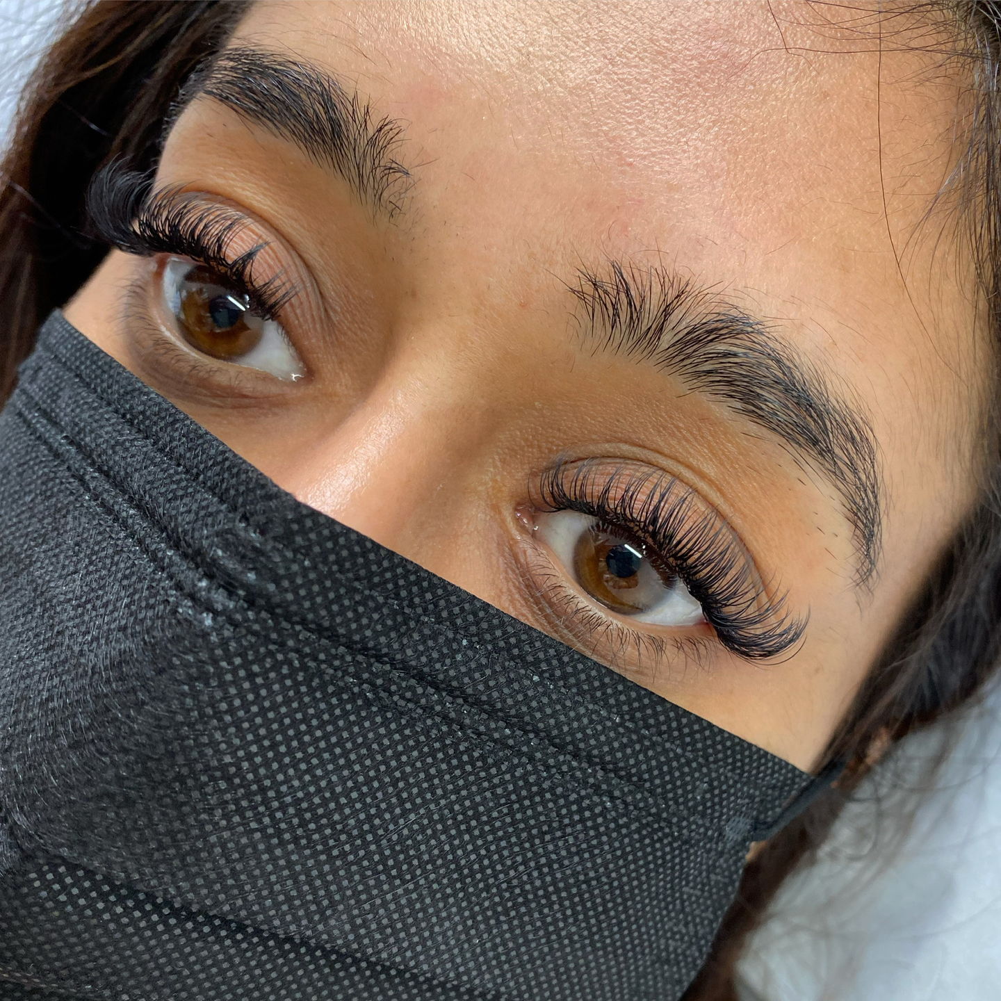 Customer photo review of 0.15 Flat Split Tip Cashmere Eyelash Extensions (16 lines)
