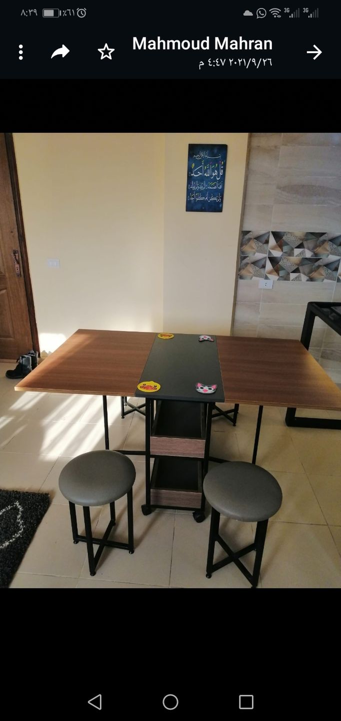 Customer photo review of ترابيزة سفرة مودرن ذات غالق للتحكم فى الحركة-stco10