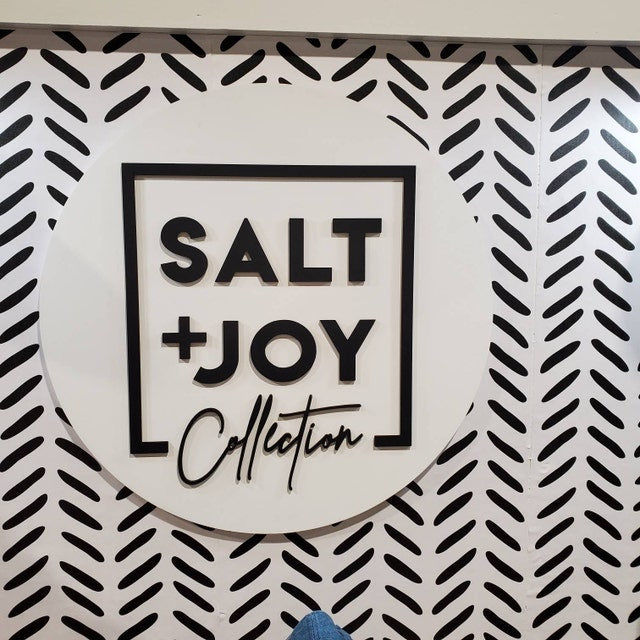 Customer photo review of Custom 3D Round Business Logo Wood Sign