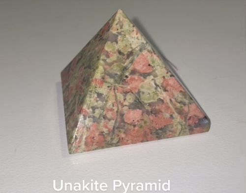 Customer photo review of Unakite Pyramid