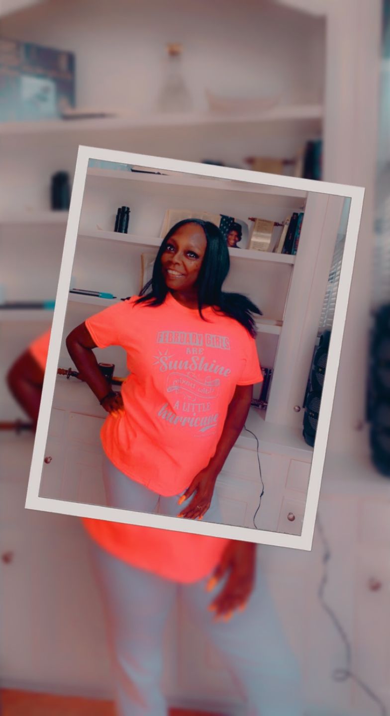 Customer photo review of "February Girls Are Sunshine Mixed With Hurricane" Buy All Colors.