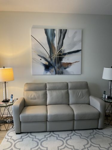 Customer photo review of 'Abstract Unity' Framed Canvas (Set of 2)