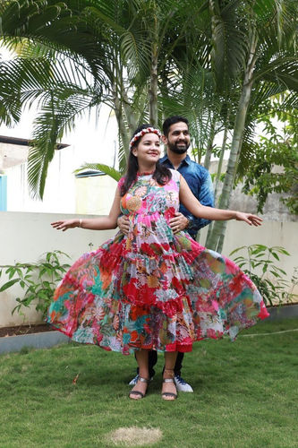 Customer photo review of Blossom Pink Maternity & Nursing Concealed Zips Frill Dress