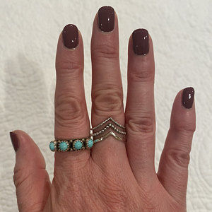 Customer photo review of Four Turquoise Ring Sterling Silver