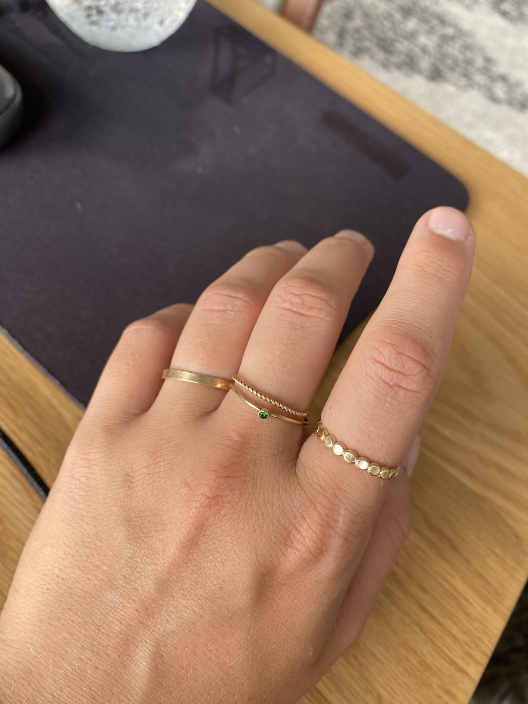 Customer photo review of Flat Beaded Ring