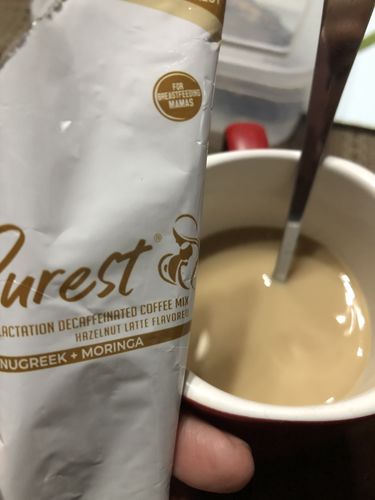 Customer photo review of Purest Lactation Decaf Hazelnut Coffee Drink