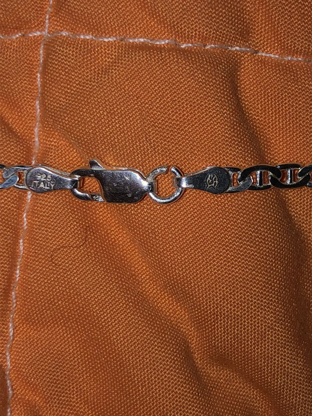 Customer photo review of STERLING SILVER MARINER CHAINS 16"-22"