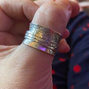 Customer photo review of Sterling Silver Flowers Meditation Ring
