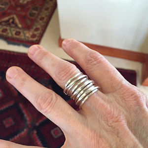 Customer photo review of Chunky Wrap Wide Band Ring Sterling Silver