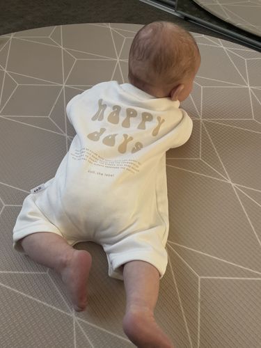 Customer photo review of Bowie Romper - Sand