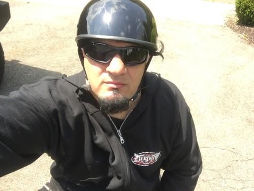 Customer photo review of World's Smallest & Lightest DOT Open Beanie Helme- Gloss Black