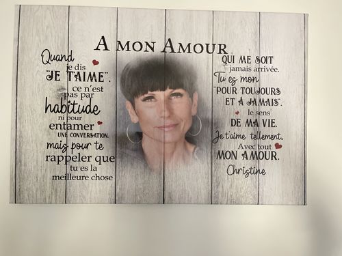Customer photo review of À mon mari (Photo) - Toile partenaire