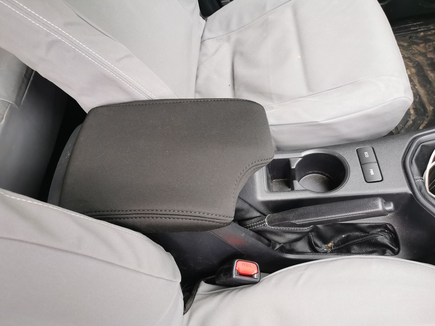 Customer photo review of Toyota HiLux 8th Gen Neoprene Armrest Console Lid Cover (Made to Order)