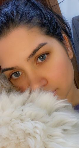 Customer photo review of Ocean Colored Contact Lenses