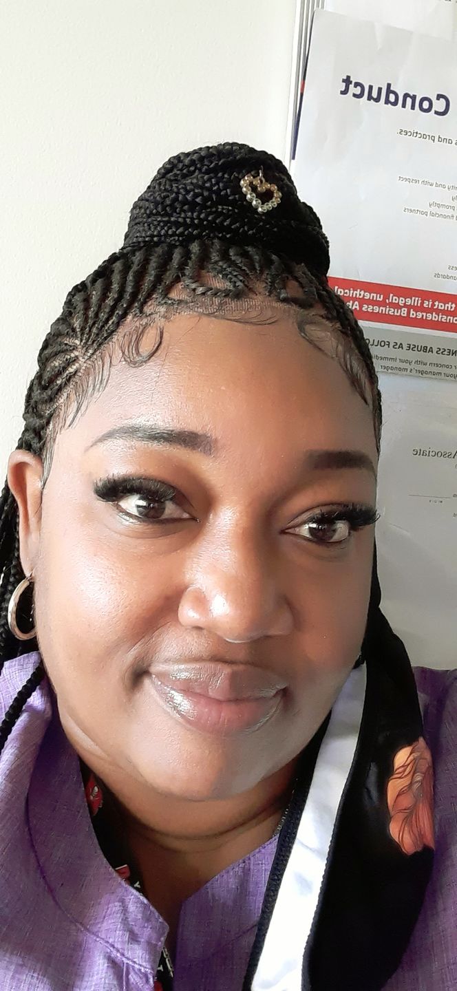 Customer photo review of Cornrow Braids 13x4 Lace Front - Wig Fab
