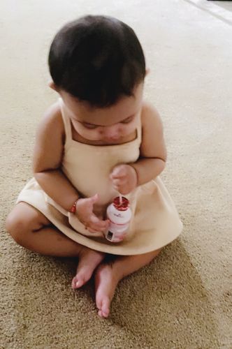 Customer photo review of Baby Girls Casual Solid Color Sling Summer Suits baby clothes wholesale usa