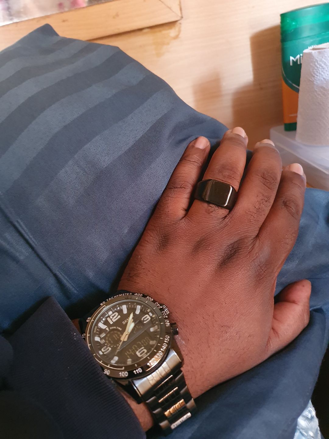 Customer photo review of Matte Black Onyx Vikings Energy Ring