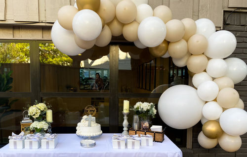 Customer photo review of Champagne Showers Balloon Pre-Inflated Garland