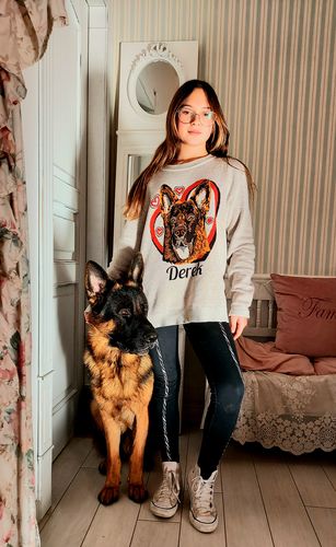 Customer photo review of Full-Body Pet Custom Sweater