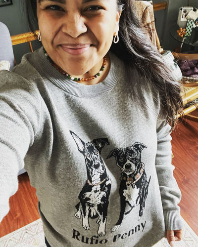 Customer photo review of Full-Body Pet Custom Sweater