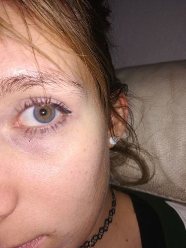 Customer photo review of Movie Time Colored Contact Lenses