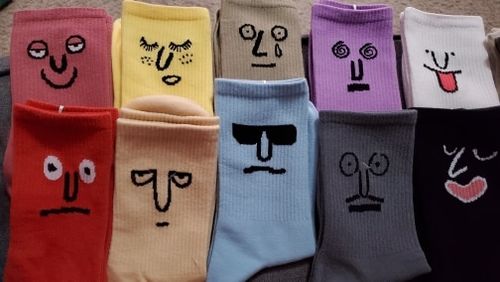 Customer photo review of 10 Pack Mood Socks by Smoods™