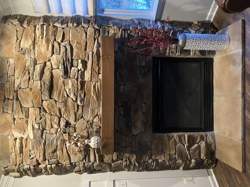 Customer photo review of Rustic Mantels