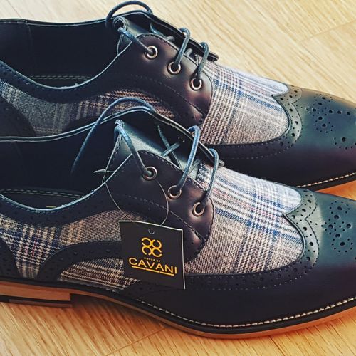 Customer photo review of Exclusive To Amen Shoes!!!! Cavani Peaky Blinder New cavani Navy Brogues With Our Amen Tweed. Only 100 available! Now in