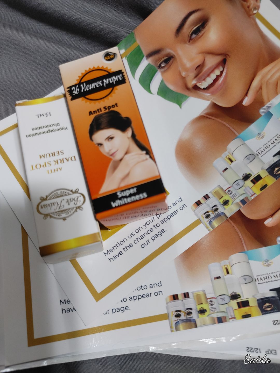 Customer photo review of Belle Nubian Dark Spot Remover Serum