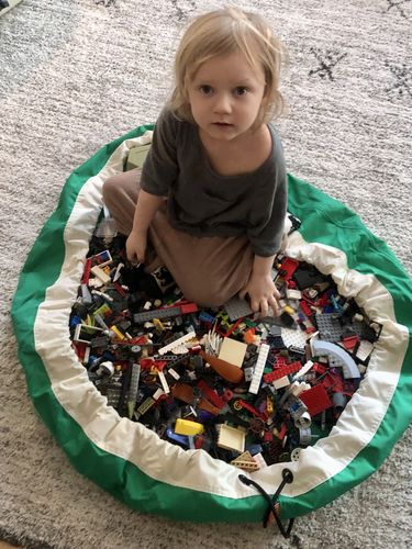 Customer photo review of Large Toy Storage Bag - Green Grass