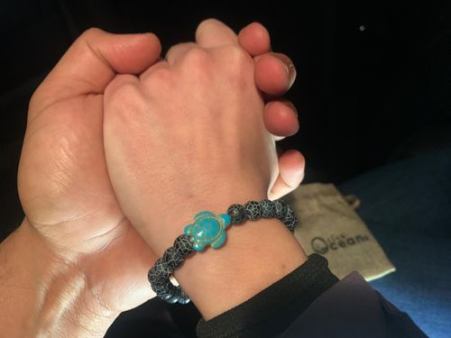 Customer photo review of "Turtle" tracking bracelet