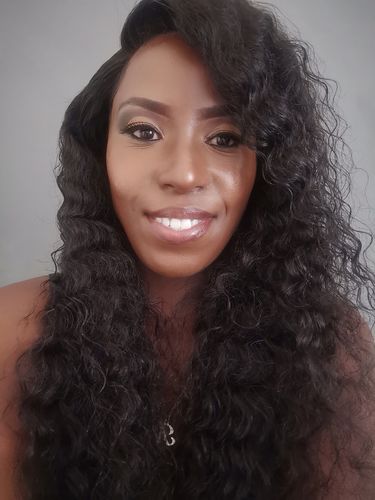 Customer photo review of Grade 12a factory made Malaysian curly wigs