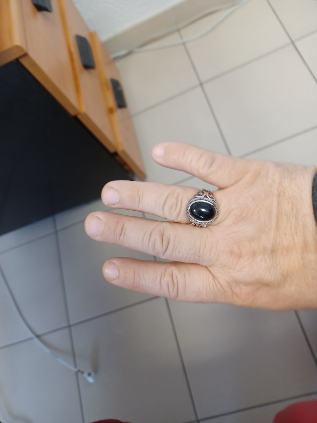 Customer photo review of BLACK EYES. - 925 SILVER