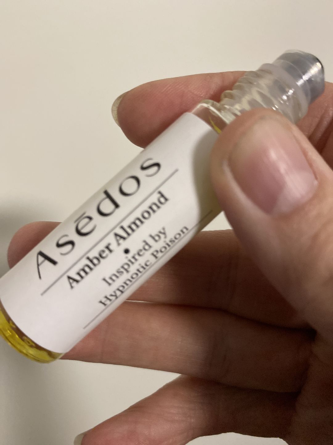 Customer photo review of AMBER ALMOND PERFUME OIL