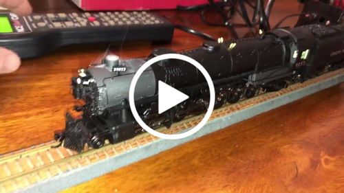 Customer video review of PREORDER BLI 6975 UP-4, 4-12-2, #9053, Modernized, "E-2 Nine Cab", 18,000 Gallon Tender, Aluminum Lettering, Paragon4 Sound/DC/DCC, Smoke, HO