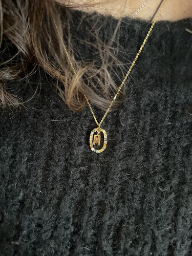 Customer photo review of Collana donna con iniziale in argento 925 - "LETTERA M" - PD PAOLA