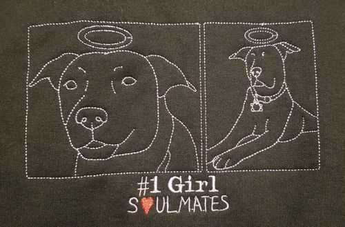 Customer photo review of Custom Soulmate© Embroidery Sweatshirt