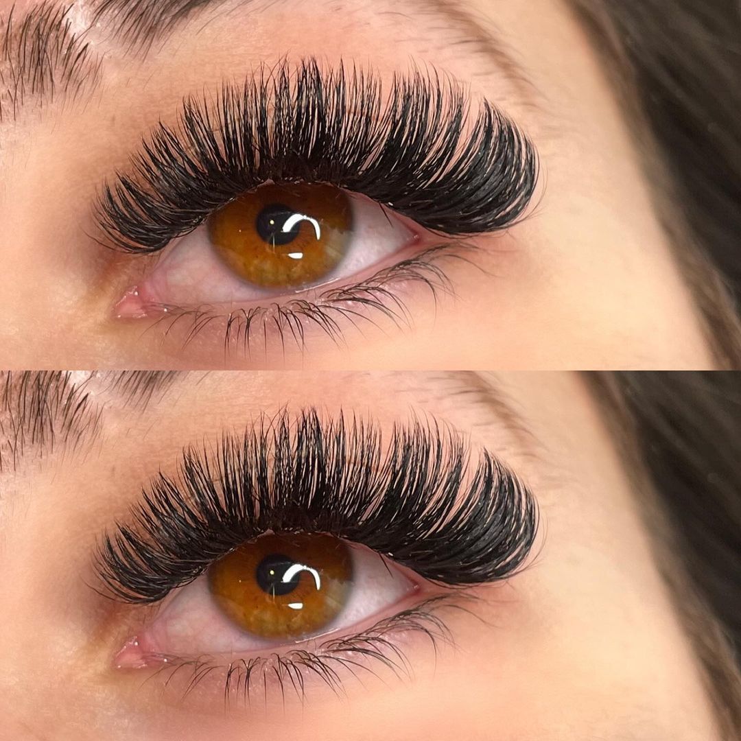 Customer photo review of Super Easy Fan Lash Extensions 0.07mm