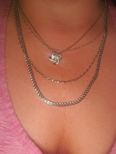 Customer photo review of Celtic Knot™ 18K White Gold Pendant