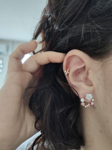 Customer photo review of Boucles d'oreilles Lila