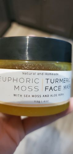 Customer photo review of Sea Moss Turmeric Face Mask