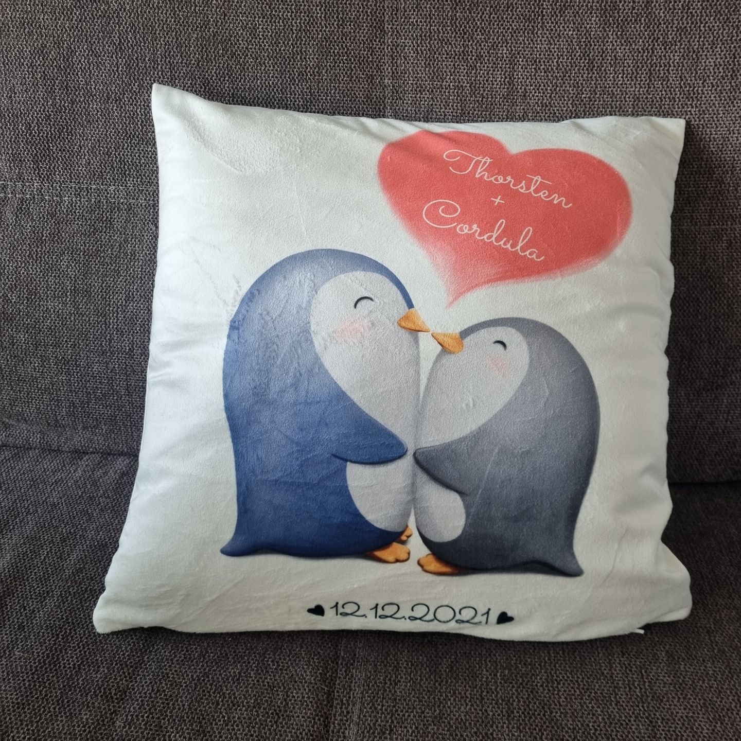 Customer photo review of Pinguinliebe - Paar-Kissen