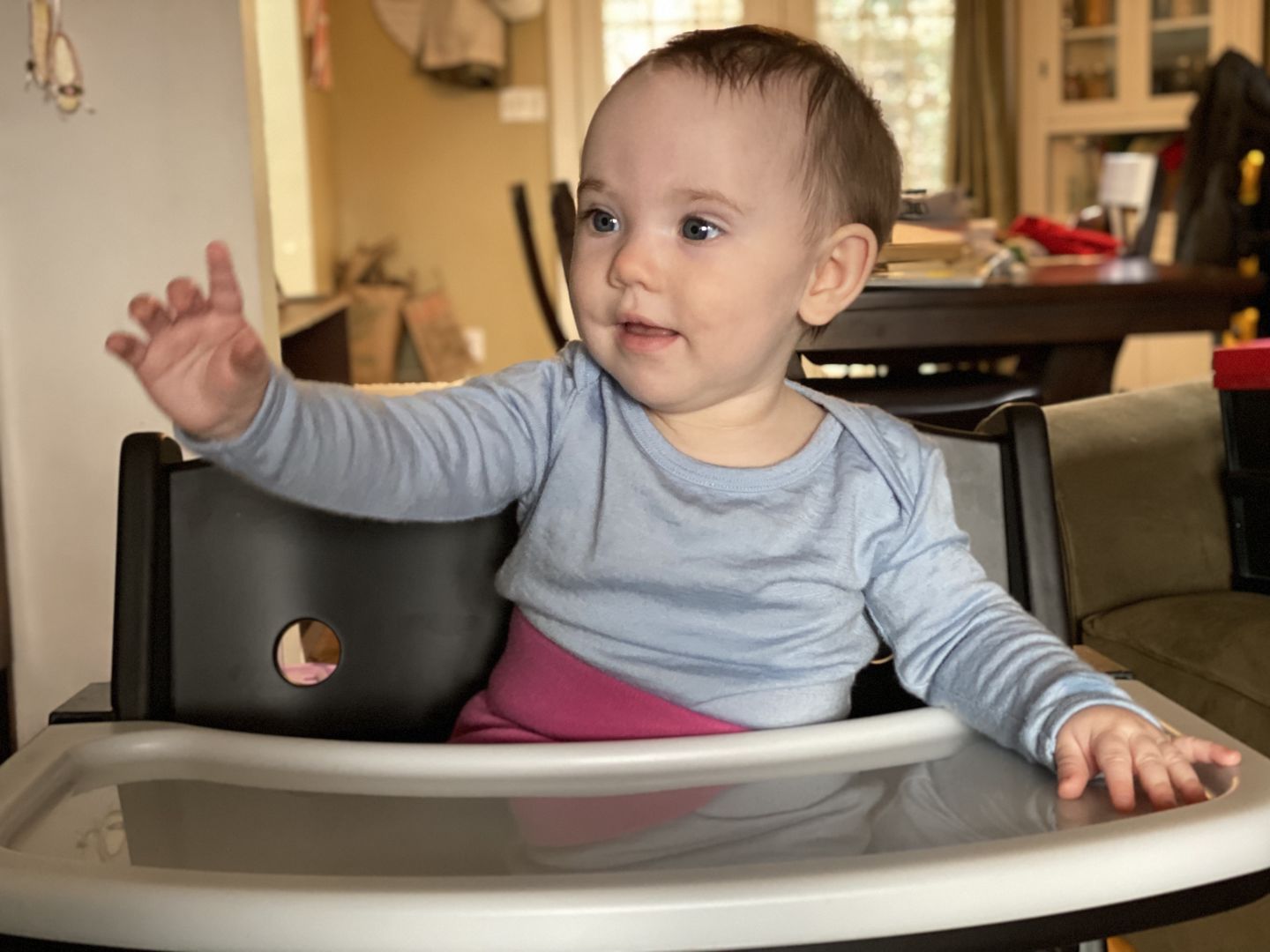 Customer photo review of Baby Bodysuit, Long Sleeve, Merino Wool, Blue